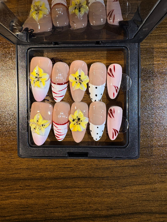 Yellow Flowers Nail