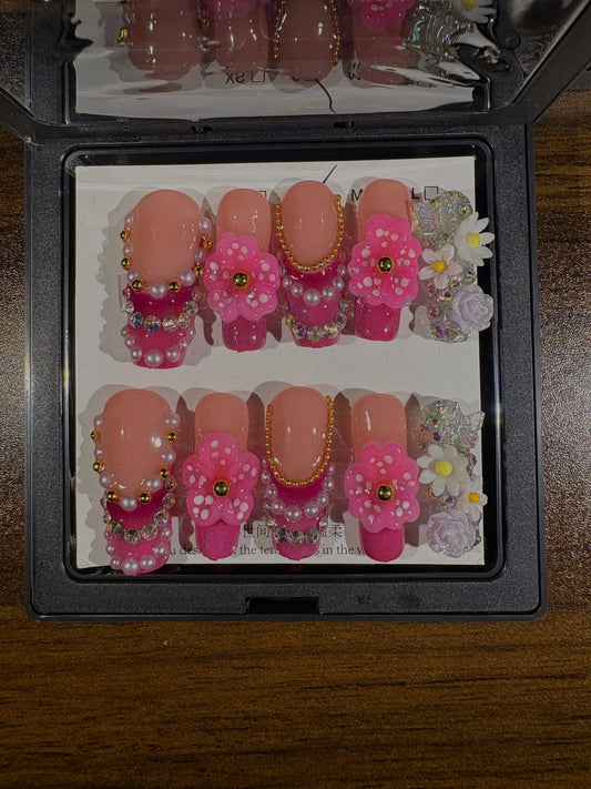 spring bling nail