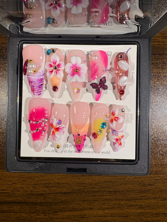Spring Bling nail